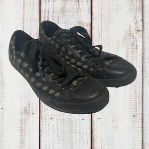 Converse Black and White Flannel Plaid Shoes